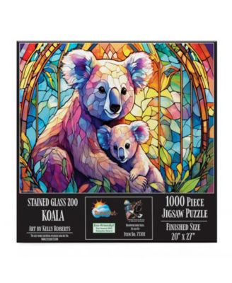 Stained Glass Zoo Koala 1000 piece Jigsaw Puzzle for Adults