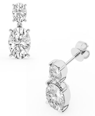 Lab Grown Diamond Drop Earrings (4 ct. t.w.) in 14k White Gold