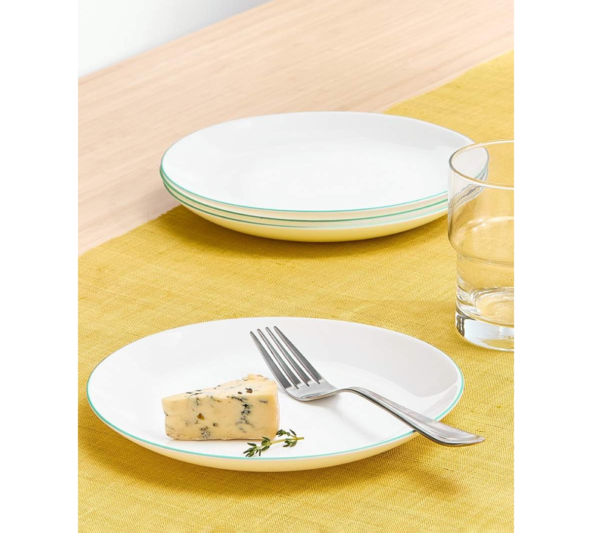 Arch Studio Opal Glass Rim Salad Plates, Set of 4, Service For 4