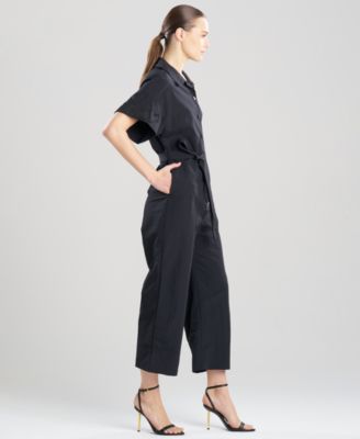 Women's Collared Short-Sleeve Jumpsuit