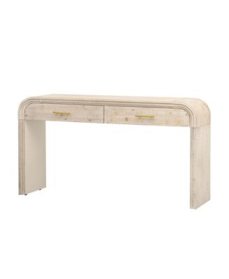 Retro Cabinet Silhouette Console Table with Open Style, Two Top Drawers