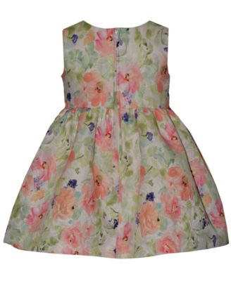 Baby Girls' Round Neck Cardigan, Dress and Bloomers, 3-Piece Set