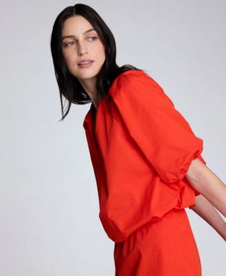 Women's Elastic Hem Pull-On Cropped Blouse