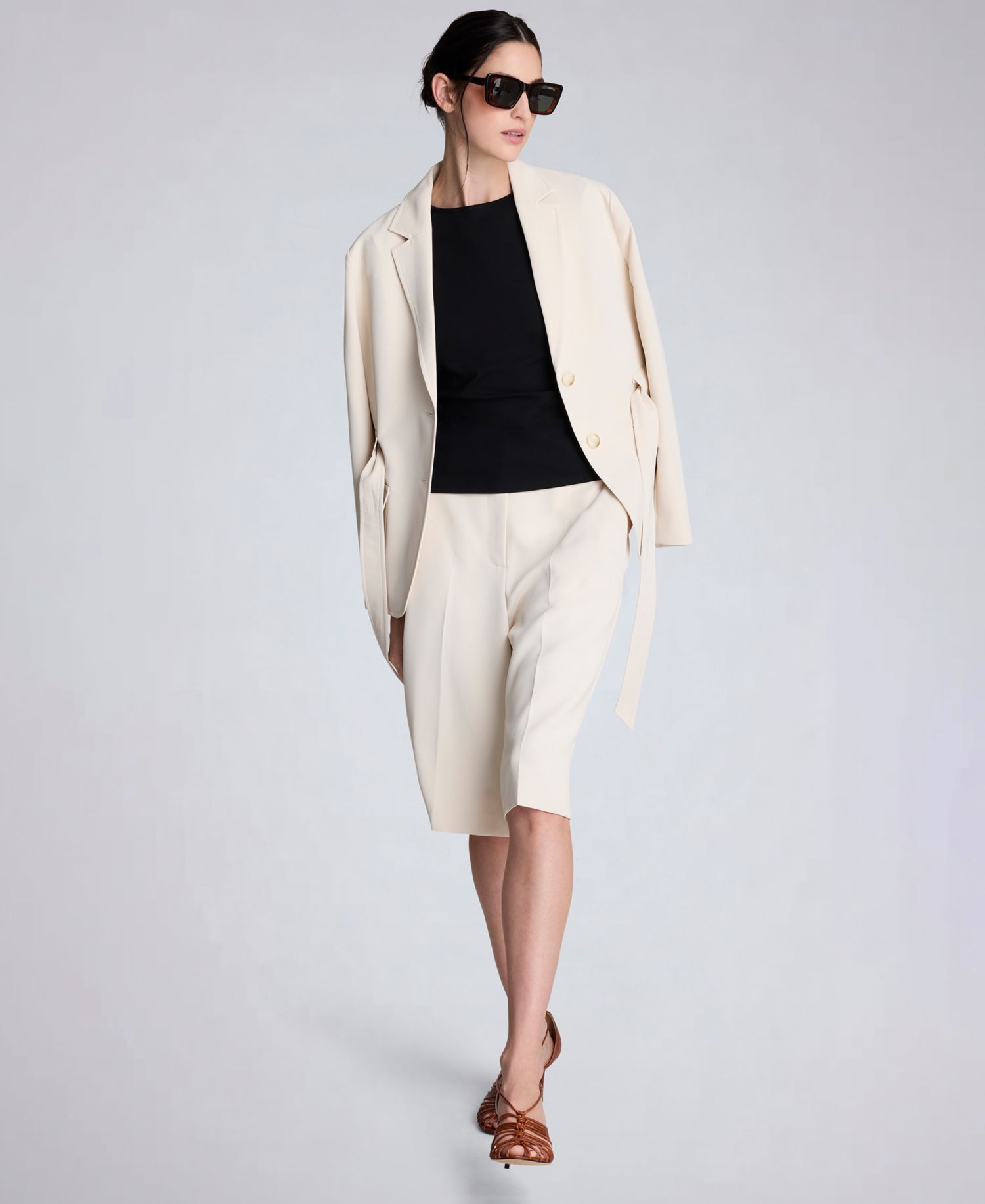 Women's Notch Collar Vision Twill Belted Jacket
