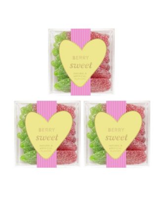 Valentine's Day Berry Sweet Sour Strawberries Candy Cube Kit, 3 Pieces