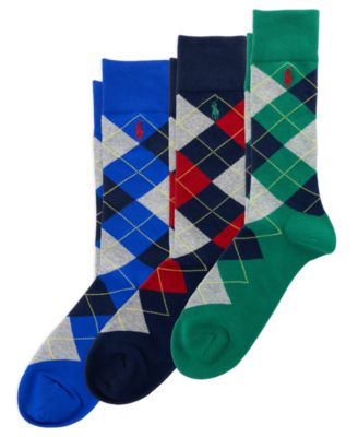 Men's 3-Pack Argyle Dress Socks