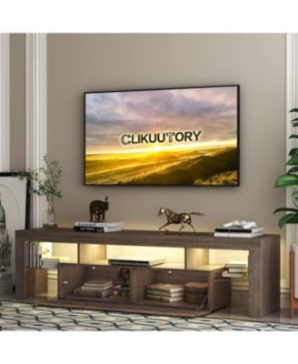 75" Wood Modern Brown TV Stand