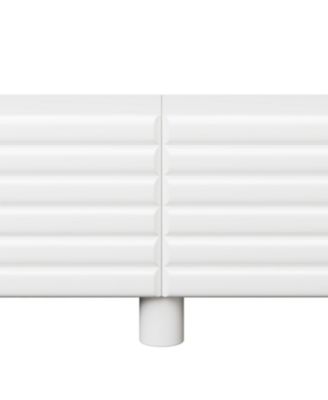 Cream TV Stand Console - 75" TV, Adjustable Shelves