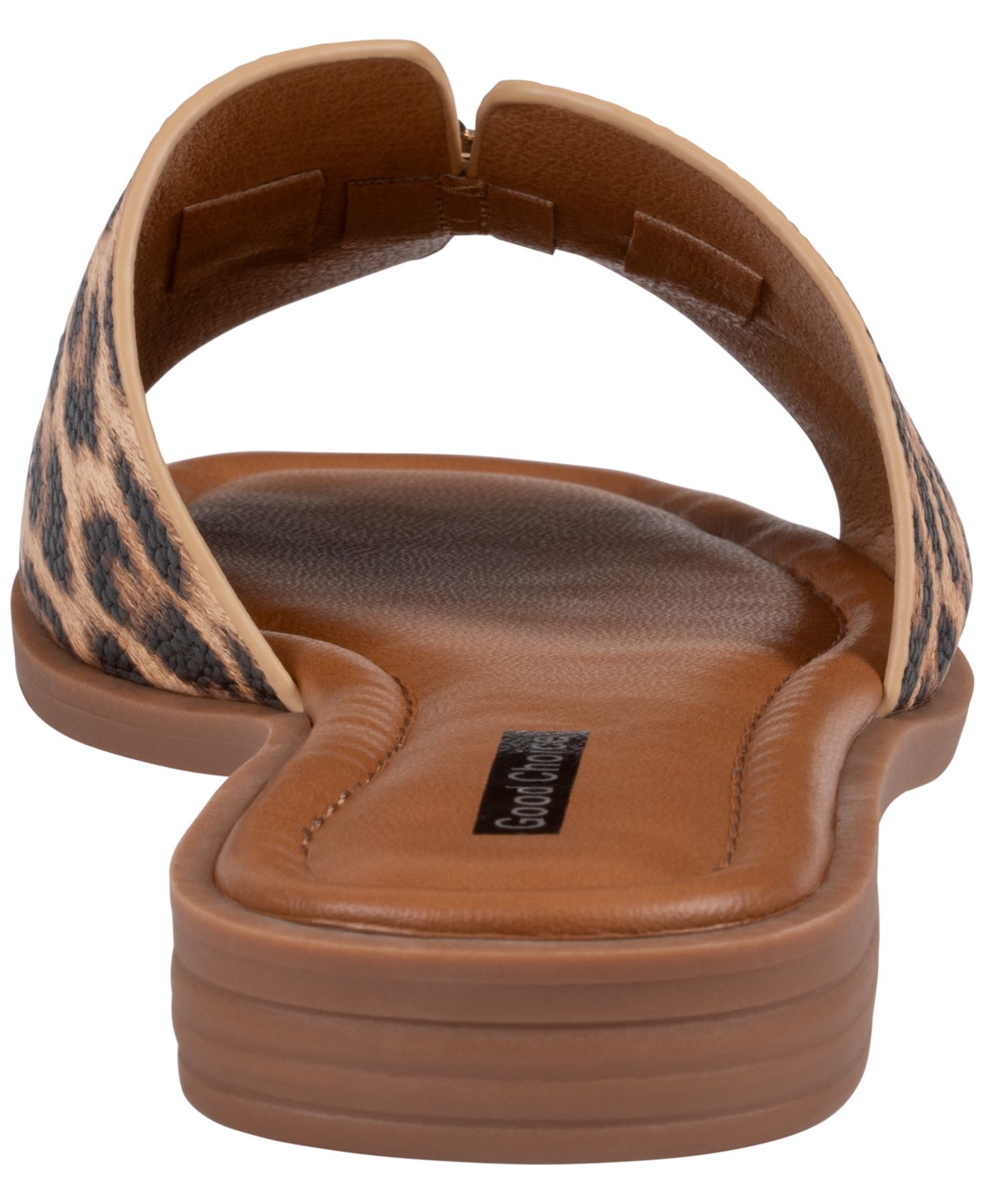 Женские сандалии GC Shoes Bergen Slide Flat, цвет: Леопардовый — фото 3