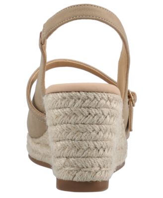 Journee Women's Asmyna Espadrille Round Toe Ankle Strap Wedges