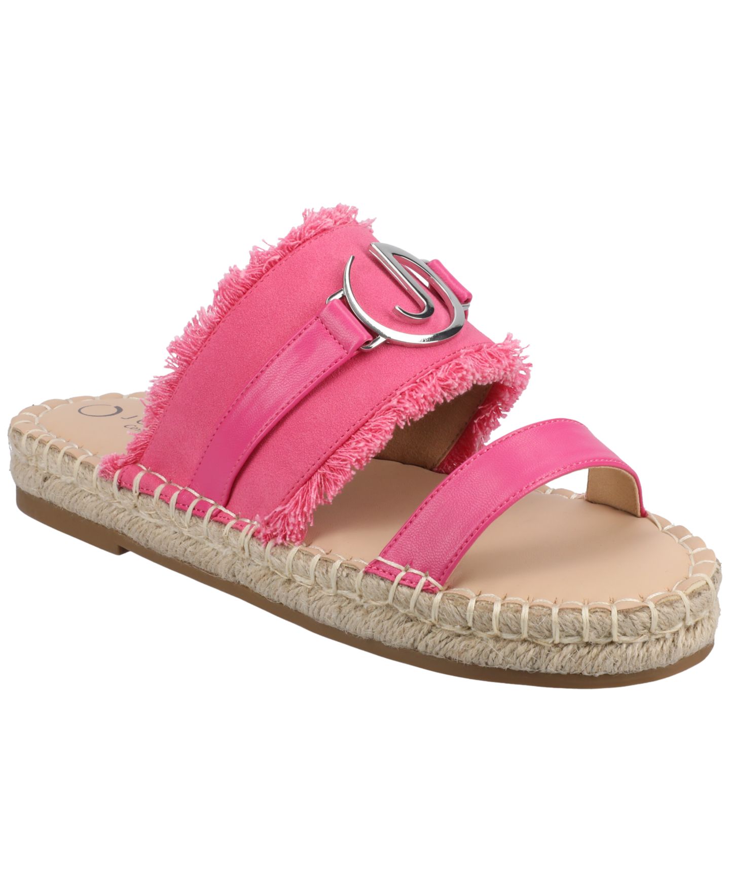 Женские сандалии Journee Collection Keelee Espadrille Flat, цвет: Розовый — фото 1
