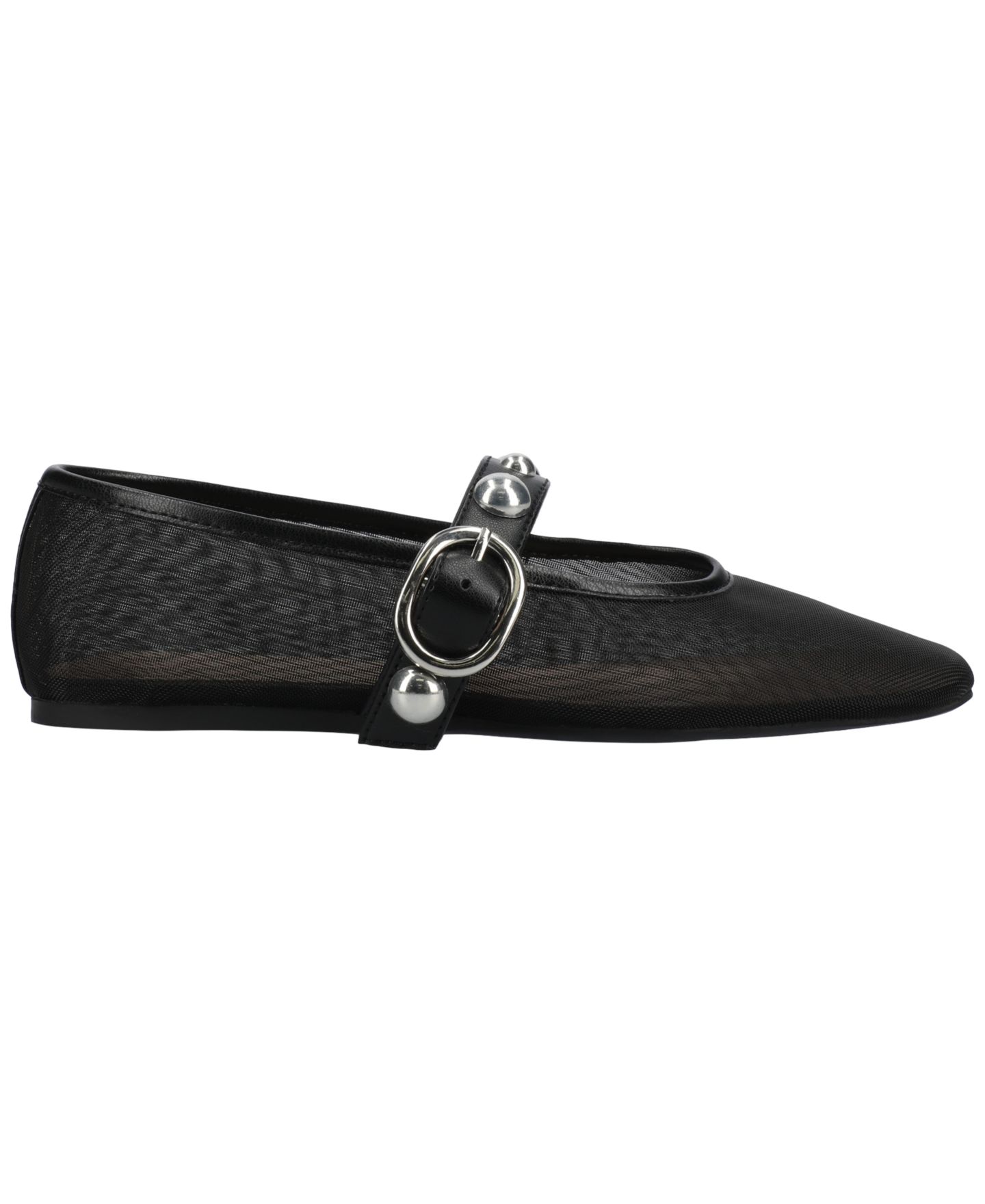 Женские балетки Journee Collection Naveah Round Toe Ballet Flats, цвет: Чёрный сетчатый — фото 2