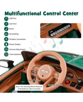Kids Licensed Bentley Bacalar Ride On Car with Remote Control and LED Lights