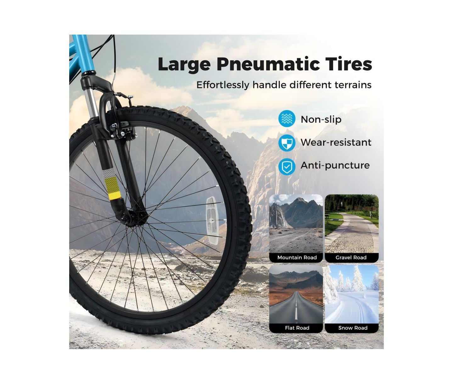 Детская игрушка HONGGE 20 Inch Kids Mountain Bike with Front Suspension Fork and Six-Speed Drivetrain, Ages 8+, цвет: Синий — фото 8