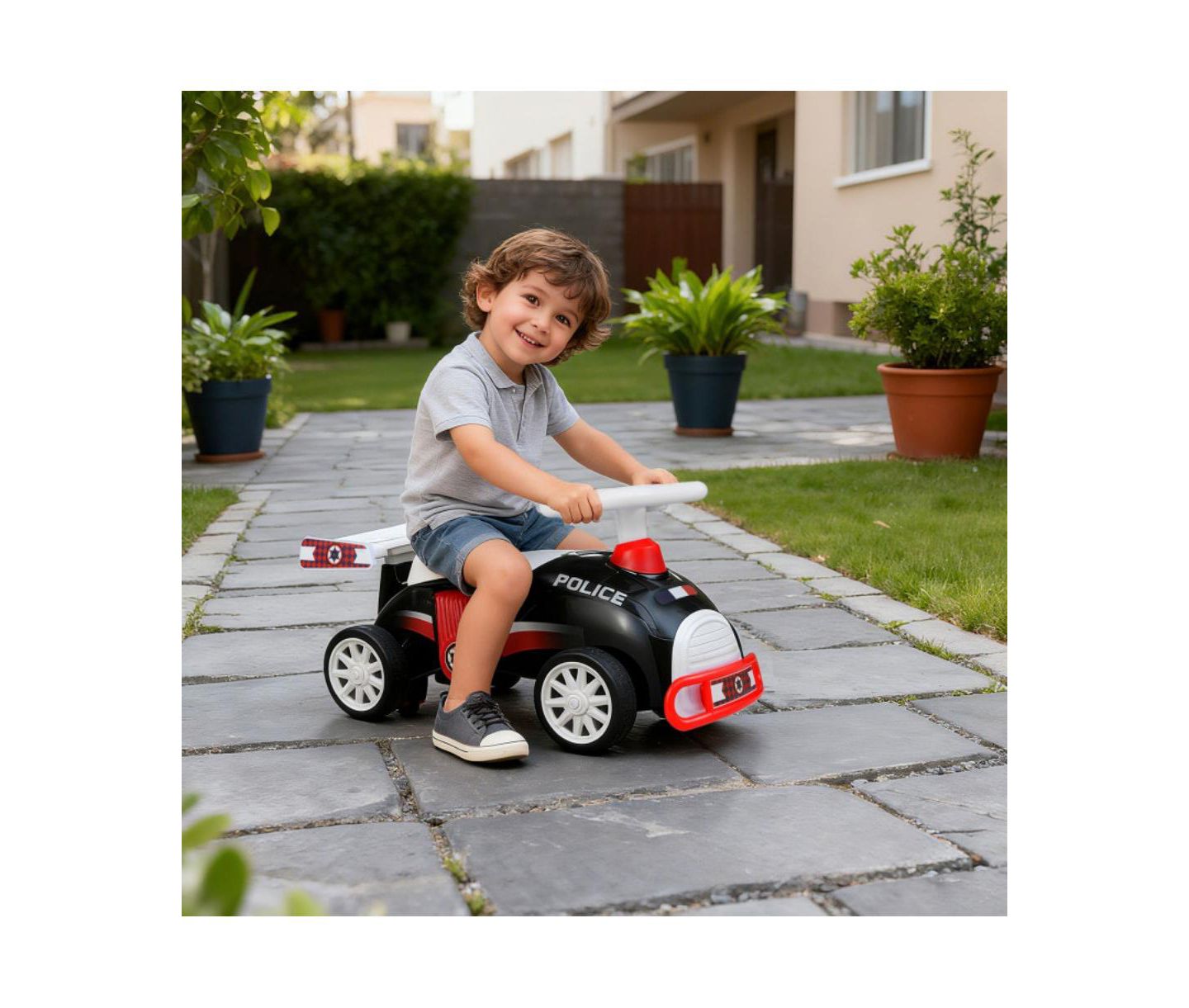 Детская игрушка HONGGE Ride-On Push Car with Music and Storage, Ages 12 Months and Up, цвет: Чёрный — фото 4