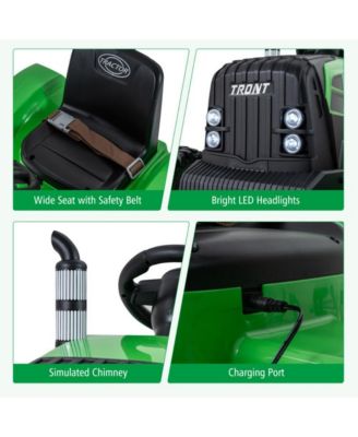 Kids 24V Ride On Tractor with Detachable Trailer Remote Control and Safety Features