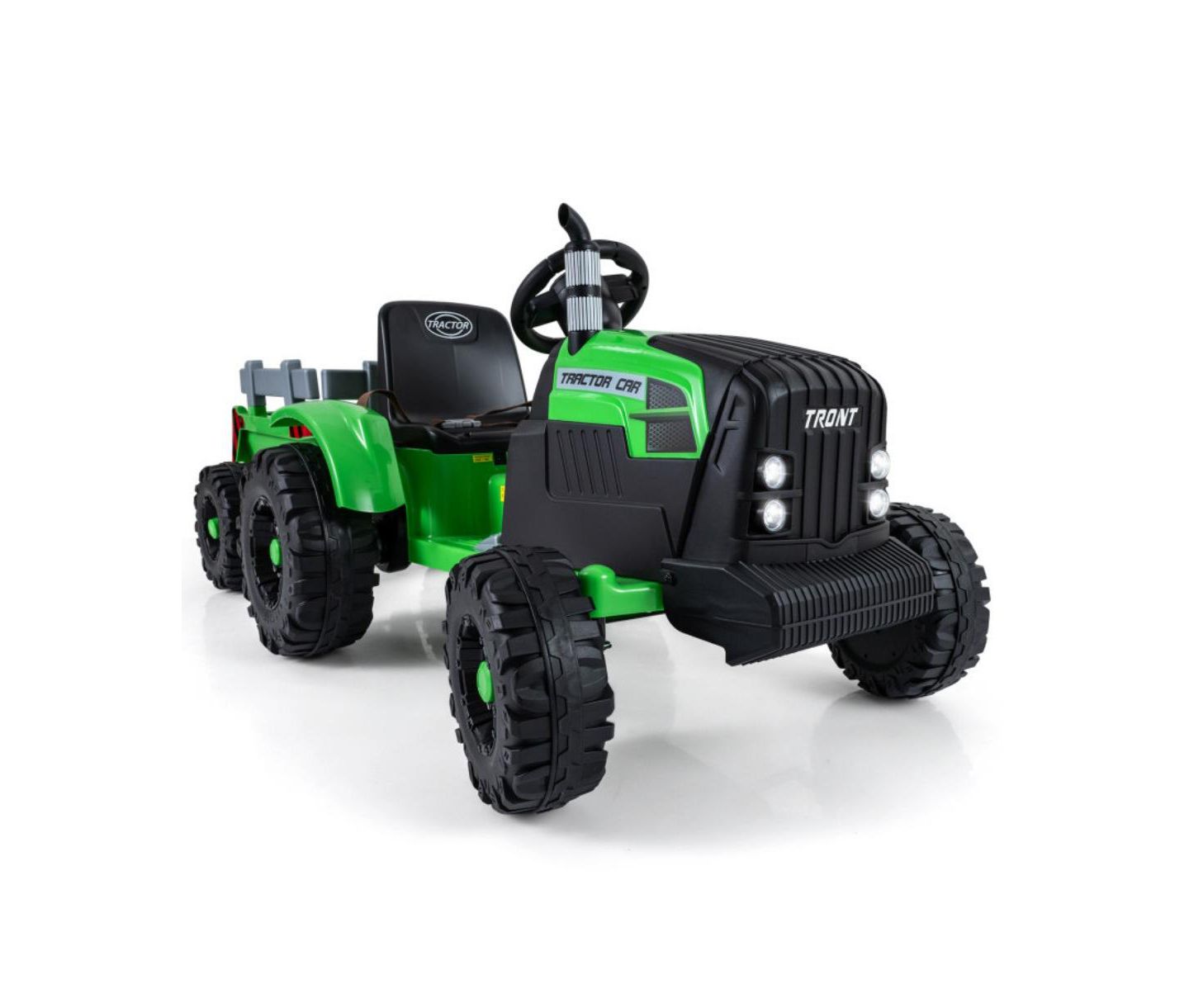 Детская игрушка HONGGE 24V Ride-On Tractor with Detachable Trailer and Remote Control, от 3 лет, цвет: Зелёный — фото 1