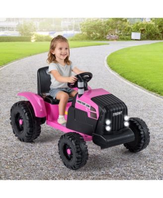 Kids 24V Ride On Tractor with Detachable Trailer Remote Control and Safety Features