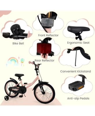 Kids Adjustable Training Bicycle with Dual Brakes and All Terrain Tires