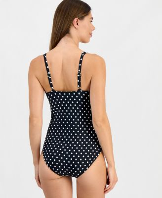 Women's Twist-Front Keyhole One-Piece Swimsuit