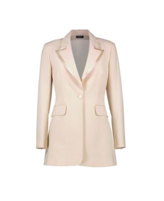 Women's Tailored Blazer With Satin Lapel