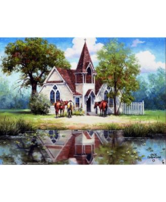 Reflections of a Country Church 1000 piece Jigsaw Puzzle for Adults