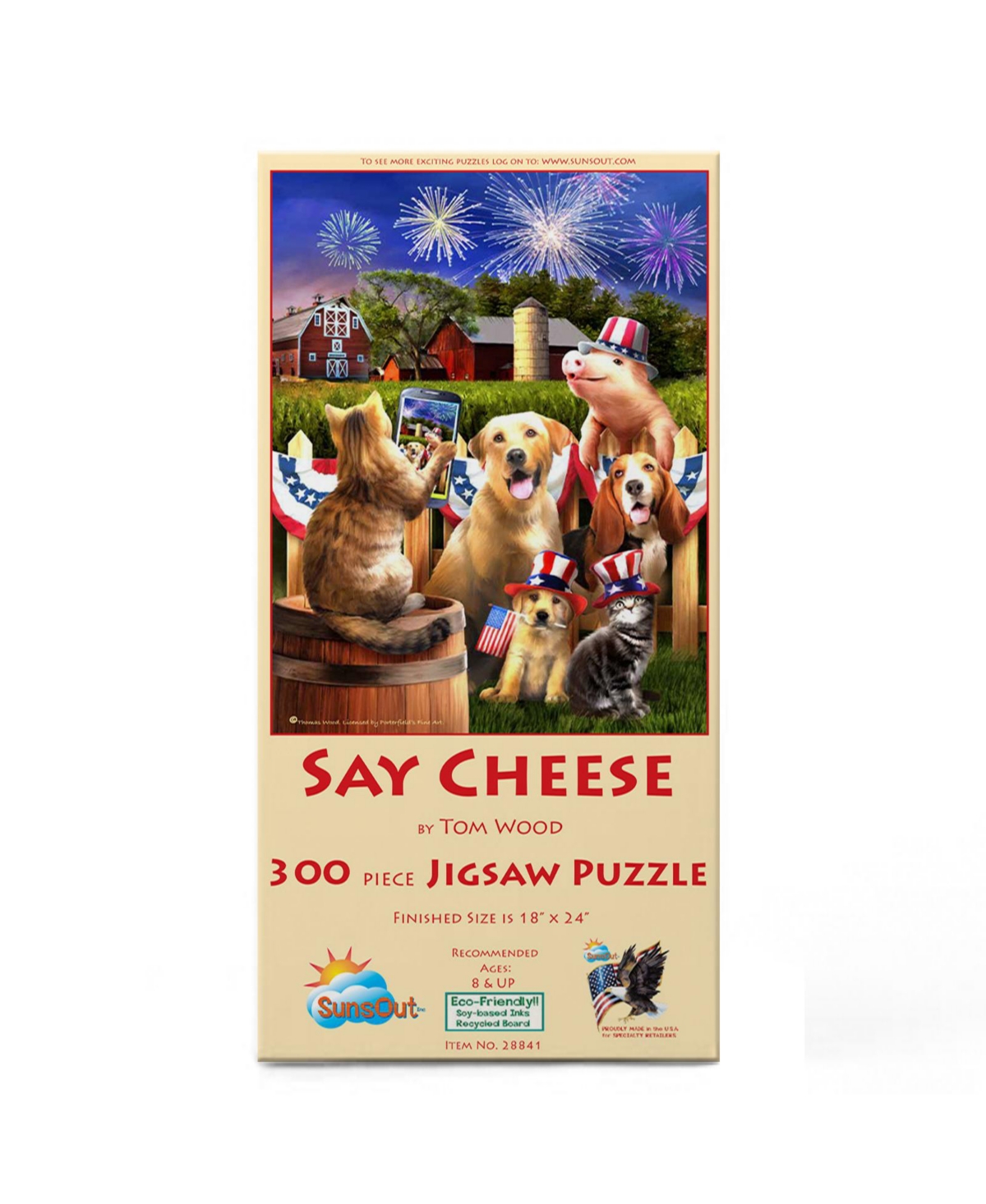 SunsOut Say Cheese 300 piece Jigsaw Puzzle for Adults Fourth of July