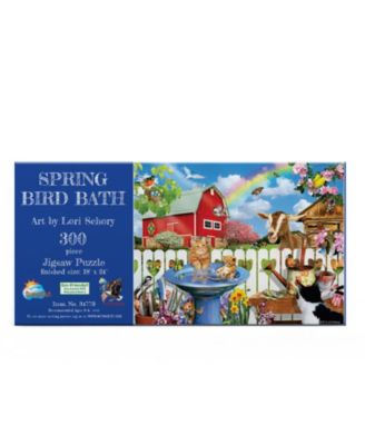 Spring Bird Bath 300 piece Jigsaw Puzzle for Adults