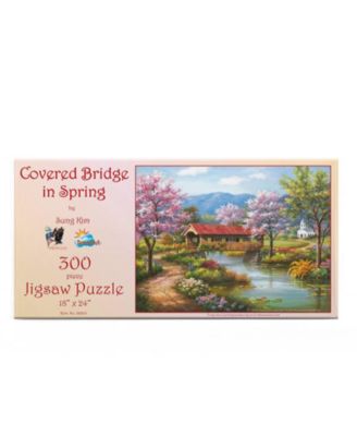 Covered Bridge in Spring 300 piece Jigsaw Puzzle for Adults