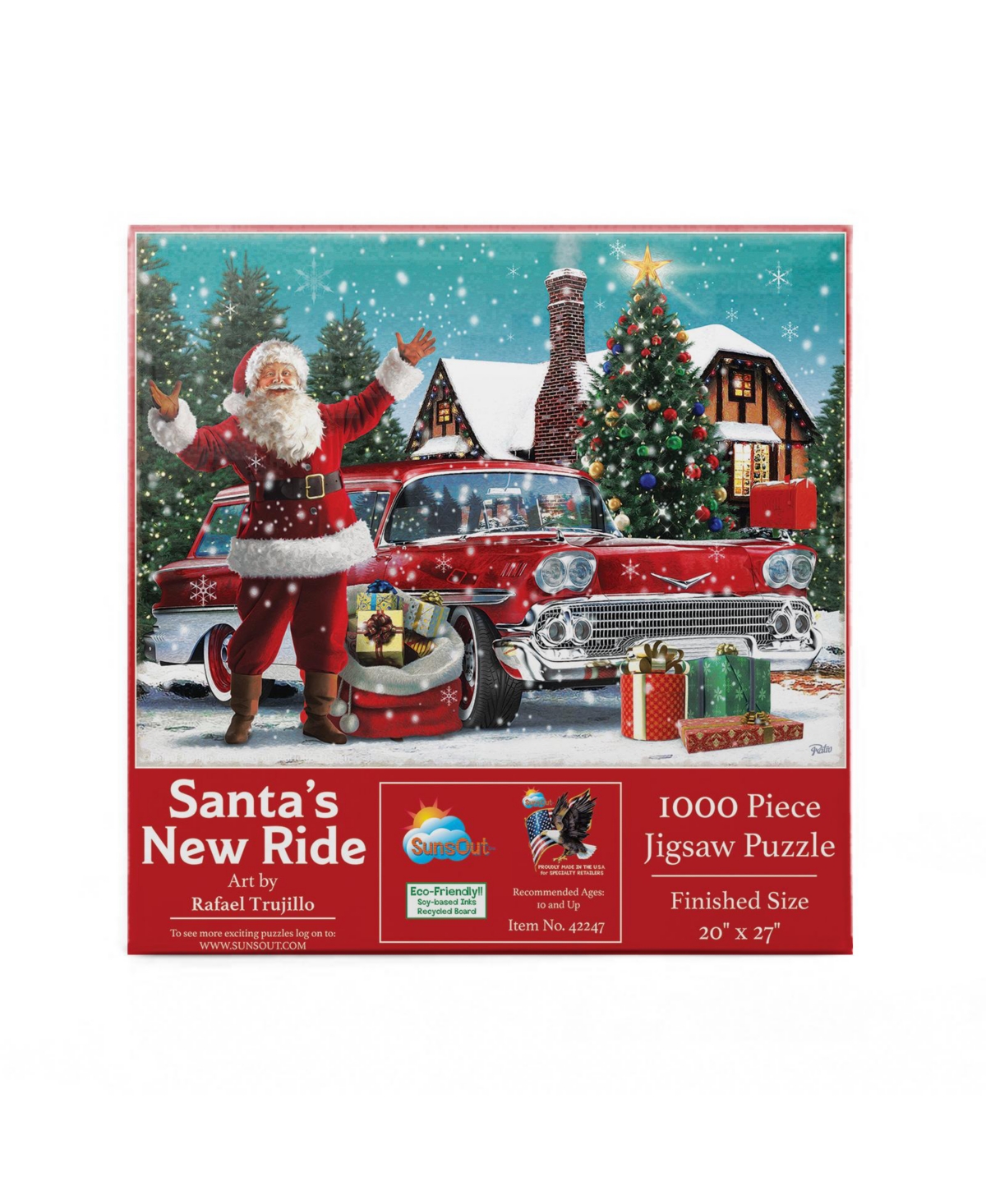 Santa's New Ride 1000 piece Jigsaw Puzzle for Adults Christmas