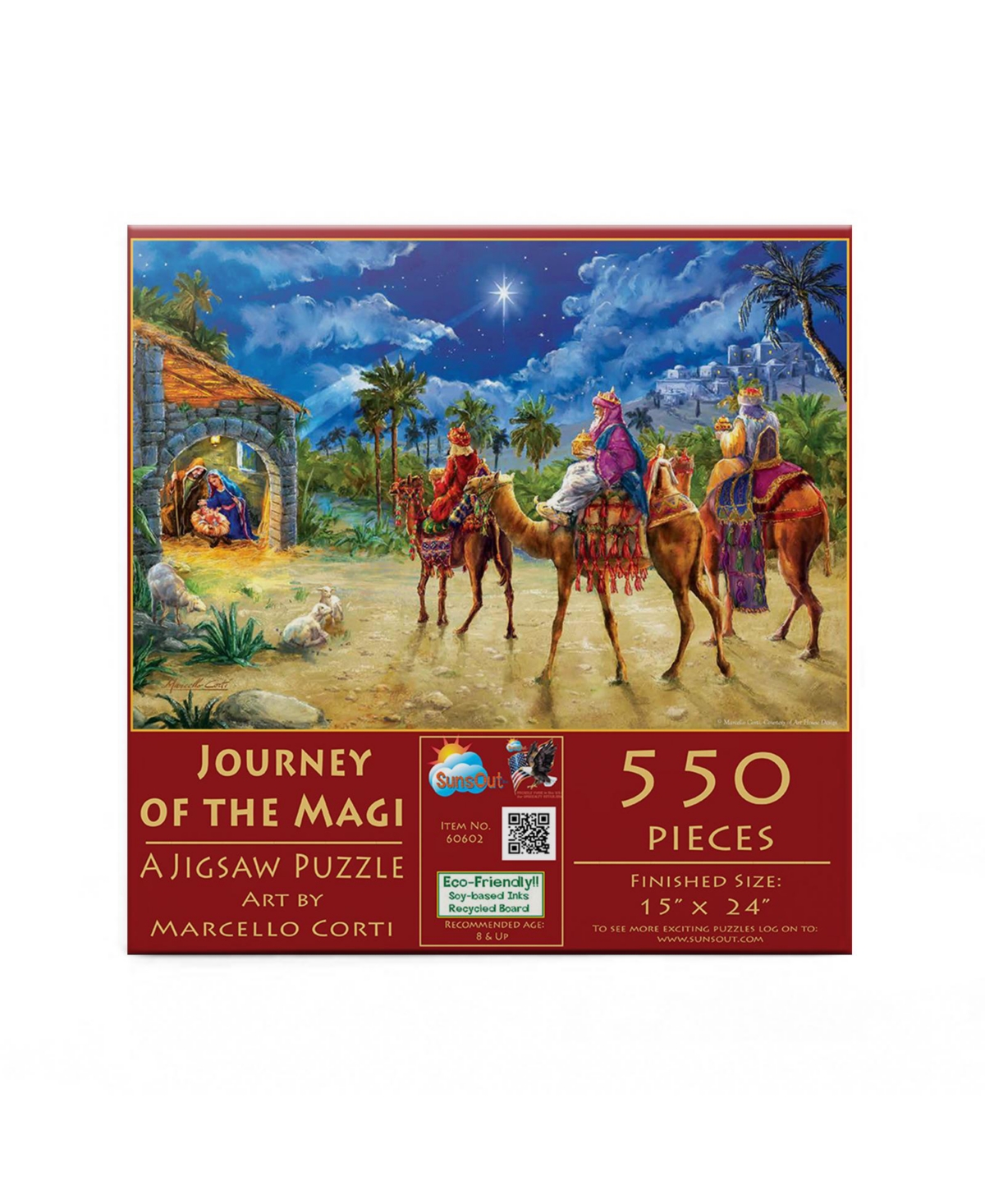SunsOut Journey of the Magi 550 piece Jigsaw Puzzle for Adults Christmas