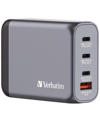 32202 100 Watts 4-Port GaN Wall Charger - Black/Gray