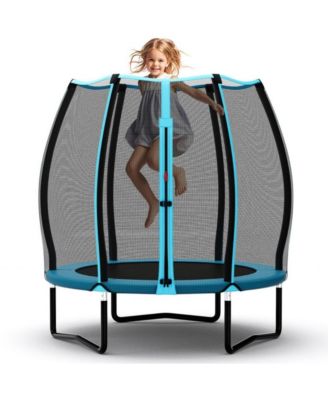 Kid's Indoor Trampoline with Safety Enclosure Bungee Cords and Galvanized Steel Frame