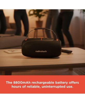 80W IPX5 Splashproof Powerful Portable Bluetooth Speaker Black & Orange with TWS for Pairing