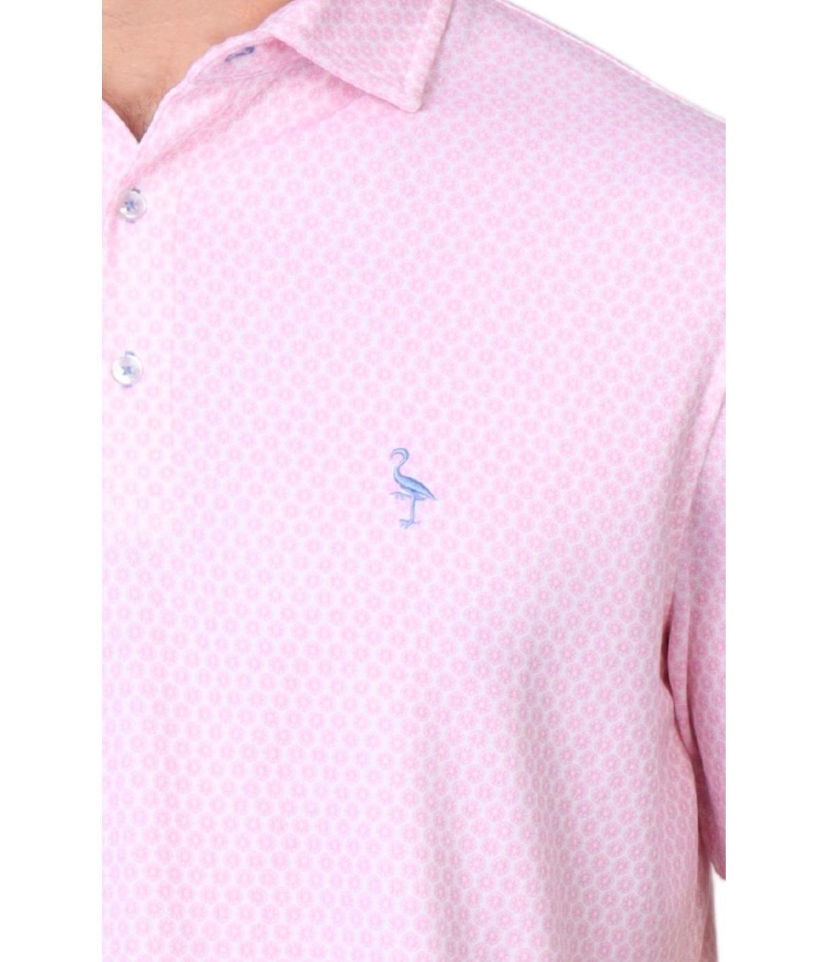 Tailorbyrd Men's Geo Floral Modal Pique Polo