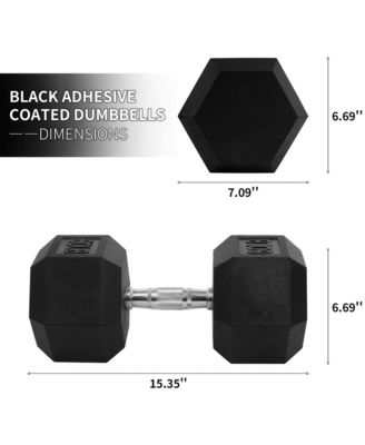 Hex Single Dumbbell Strength Training Workout Equipment, 60 lb