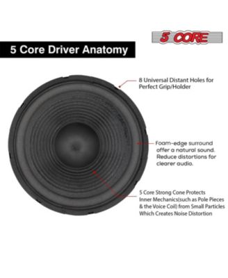 Car Subwoofer 2Pc 10" 3000W Pro Audio Deep Bass Component Sub Woofer 4Ohm Replacement Speaker