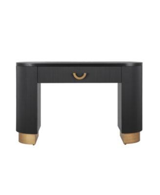 Ribbed Console Table with Drawer