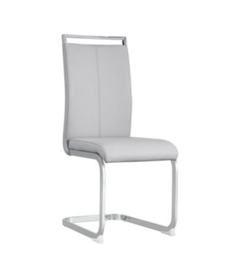 PU Leather Dining Chairs Chrome Legs