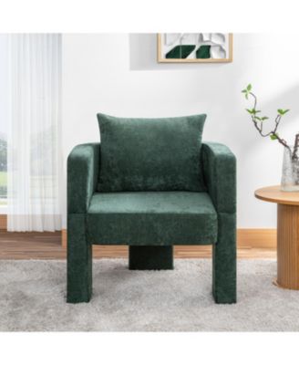 Chenille Accent Chair - Dark Green