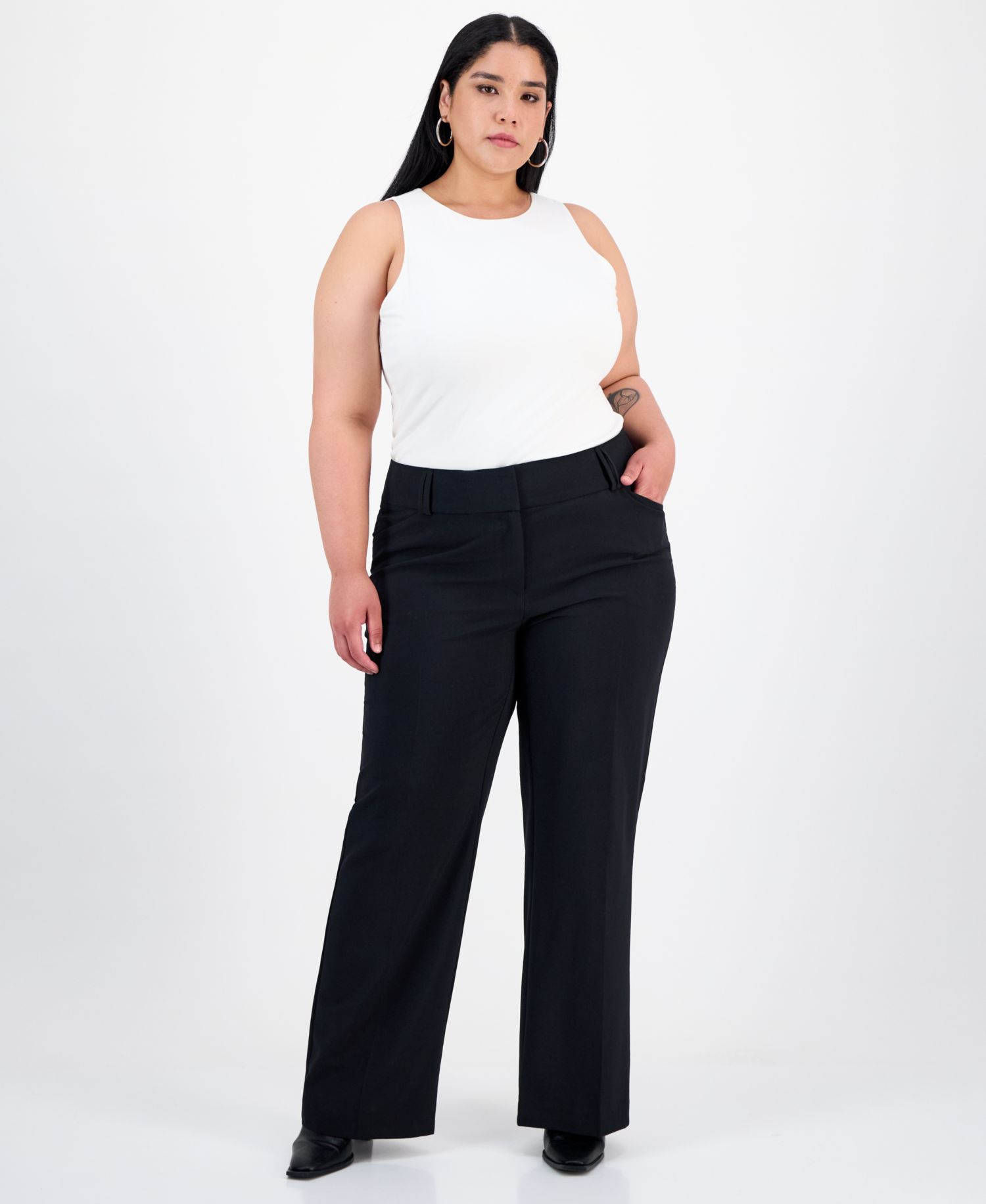 Plus and Petite Plus Size Curvy Bootcut Pants