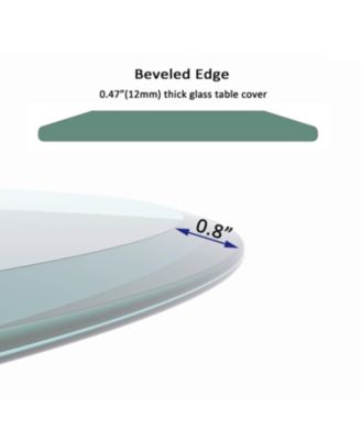 32" Round Tempered Glass Table Top - 1/2" Thick