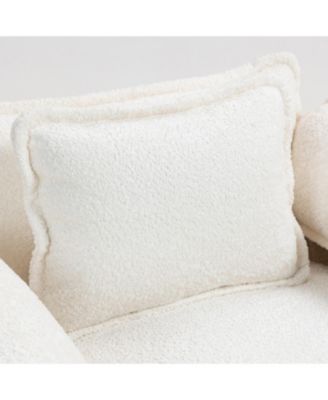 Oversized Boucle Sofa Bed with Ottoman