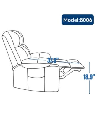 Blue Power Lift Recliner Massage Chair