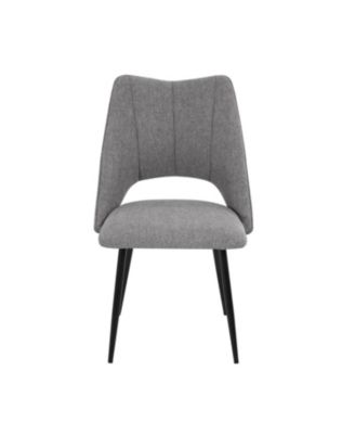 4-Chair Modern Dining Set Metal Legs Grey