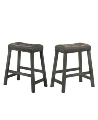 Rustic Backless Counter Stool Set of 2 - 25" Farmhouse Barstools