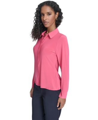 Women's Long-Sleeve Collared Shirt
