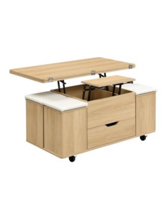 + 5-Piece + Wood + Lift-Top with Storage & Casters + Coffee Table Set