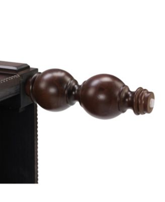 Streamdale Espresso Rectangular Coffee Table with Drawer & Wood Legs