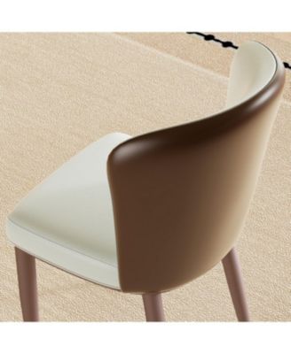 Modern Dining Chairs, Carbon Steel Legs (Set of 2)